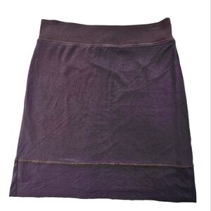 FREE PEOPLE Dark Plum Comfy & Casual Pull-On Mesh Lined Skirt Size L